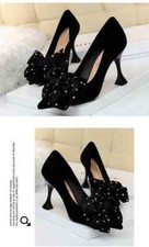 decolte scarpe nero fiocco