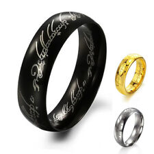 Anello Acciaio collezione HOBBIT argento SIGNORE degli ANELLI nero oro el