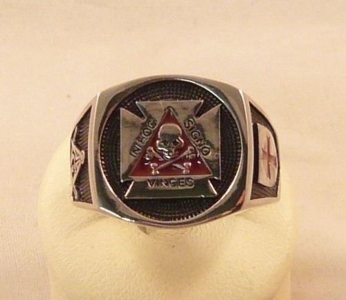 Anello massonico teschio - teschio, ossa
