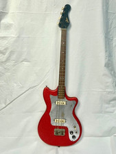 Isana Bass • 1960 • Vintage • Basso Elettrico Tedesco • Rosso Glitter • Raro