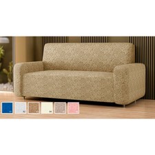 Copridivano Elasticizzato con Motivo Floreale in Rilievo, Protezione per Divano