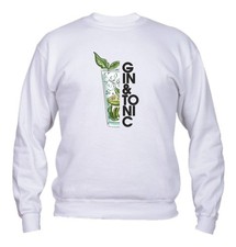 Felpa Uomo & Bambino Girocollo - Gin E Tonic - Divertente Humor Made in Italy