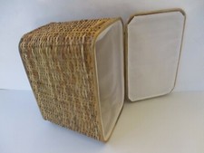 CESTO PORTA BIANCHERIA VIMINI BAULE RATTAN  CM 46X32X40 H CESTO 