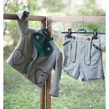 GIACCA + PANTALONCINI anni '40/50 LANA VINTAGE BAMBINO tg.3/4