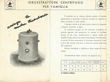 O621-IDROESTRATTORE ASCIUGABINCHERIA CENTRIFUGO PER FAMIGLIA FEBO-DEPLIANT PUB.