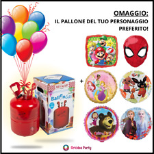 Kit Festa Di Compleanno+ Bombola Elio Per 30 Palloncini +OMAGGIO un personaggio