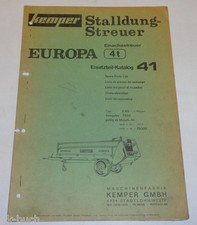Catalogo Ricambi 41 Kemper Spandiletame Europa 4T Tipo E40