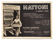 Pubblicita' Rosacometta Mattoni Cemento E Sabbia Advertising Werbung 1943 (R4)