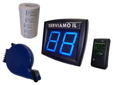 Kit Completo Eliminacode LED Blu - Telecomando LCD + Dispenser + 10.000 Ticket
