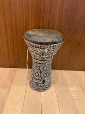 Tamburo egiziano in legno Darbuka Doumbek fatto a mano conchiglia madreperla?
