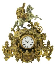 Pendolo francese placcato oro