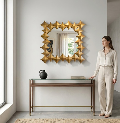 Specchio parete moderno oro - specchio,