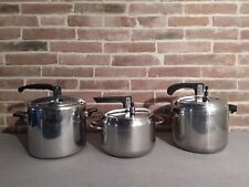 3x PENTOLA A PRESSIONE 5 e 7 LITRI ACCIAIO INOX - USATA - AETERNUM E BARAZZONI