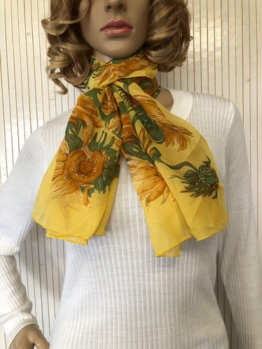 Foulard sciarpa seta gialla - sciarpa, in