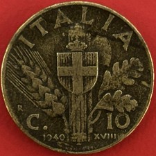 Moneta 10 Centesimi 1939 XVII