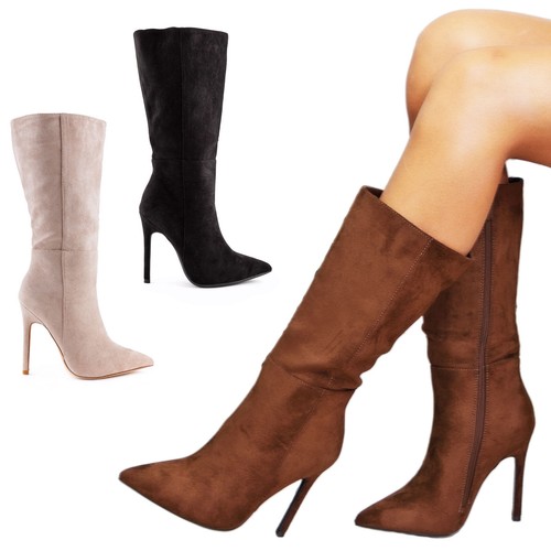 Women suede calf boots - women's,