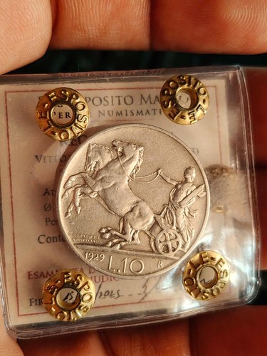 Lire biga 1929 rosetta - lire, 1