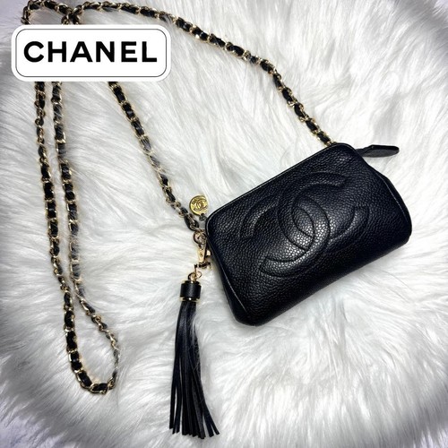 Borsa chanel nera logo - chanel,