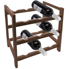 CANTINETTA VINO LEGNO SCURO PORTA BOTTIGLIE 9 SLOT SCAFFALI PORTA CHAMPAGNE 742