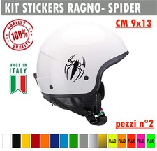 Kit 2 Adesivi ragno spider ragni Casco Moto Serbatoio auto Valigia cod. 1723