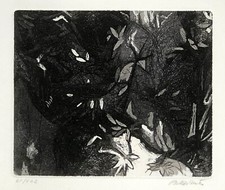  Armando PIZZINATO "Chiaro di luna" , 1964 rara incisione originale  firmata