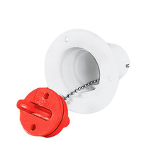 TAPPO IMBARCO CARBURANTE BENZINA BIANCO PER BARCA GOMMONE NAUTICA Ø 38 MM.
