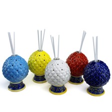 34047 Bomboniere Profumatore Pomo Pumo Pugliese Pigna Lampada Lume Porcellana