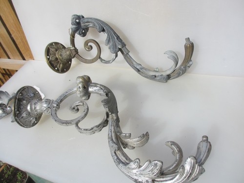 Huge georgian brass gas wall - georgian,