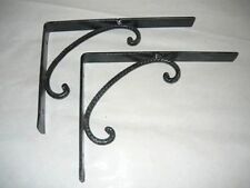 Coppia reggimensola mensole in ferro battuto da parete