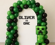 Adesivi personalizzati Name is Age Pixel Craft per tavola a vela compleanno Minecraft