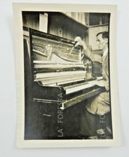  FOTO FOTOGRAFIA ACCORDATORE DI PIANOFORTE D'EPOCA ANELLI CREMONA 1931