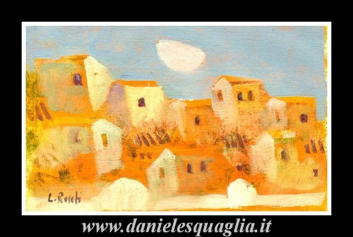 Paesaggio con case borgo - case,
