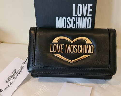 Portafoglio love moschino nero - love,