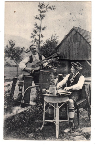 Cartolina musicanti michl - cartolina,