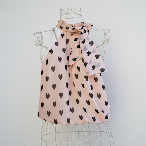 Top smanicato rosa antico con - smanicato,