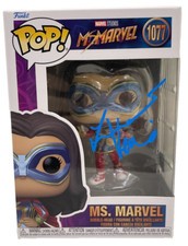 Iman Vellani Signed Ms. Marvel Funko 1077 The Marvels Autograph Beckett