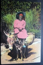 HAITI AUNT JENNY ON HER DONKEY 