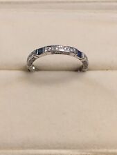 Anello Eternity Davite & Delucchi - D&D - Brillanti e Zaffiri Oro Bianco 18k