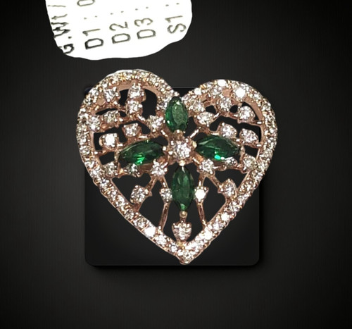 14k cuore oro ciondolo - oro,