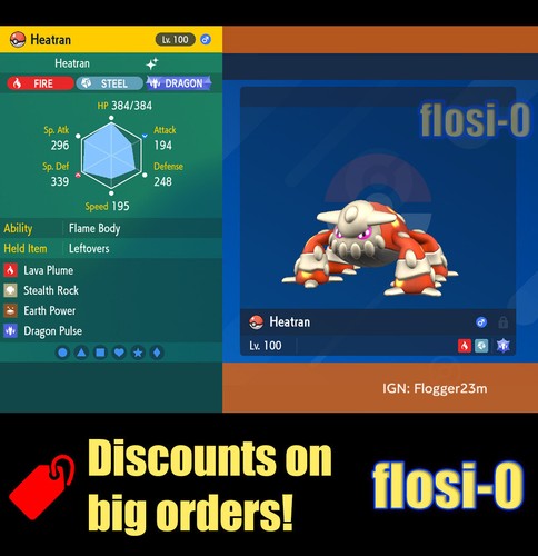 6iv shiny heatran - 6iv,