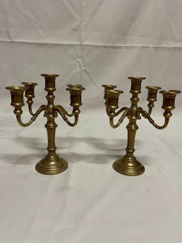 Coppia candelabri ottone - coppia, in