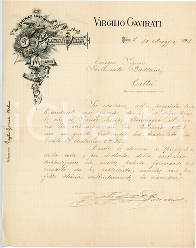 1892 milano virgilio - milano,