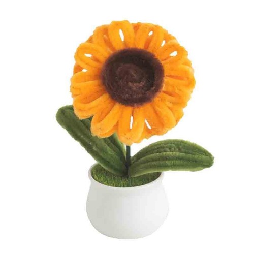 Fiore seta girasole vaso - di,