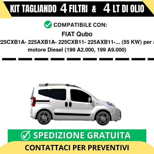 Tagliando per fiat - qubo, 1.3