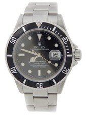 Orologio Rolex Submariner Date 16610T acciaio inox quadrante lunetta nera SEL senza fori
