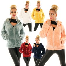 Felpa teddy con cappuccio