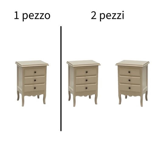 Comodino legno shabby - legno, chic