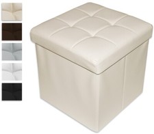 Pouf puff contenitore ecopelle - contenitore,