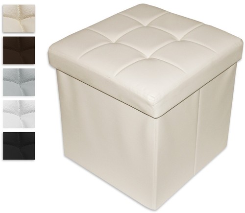Pouf puff contenitore ecopelle - puff,