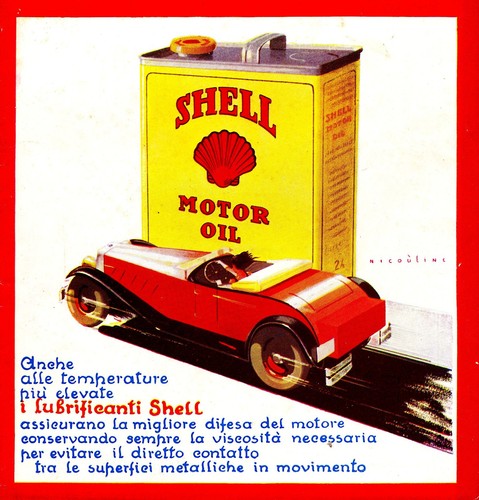 Advertising 1935 shell tin - shell,